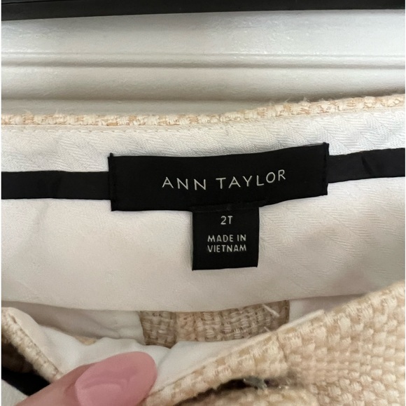 Ann Taylor Textured Ankle Work Pants - Picture 2 of 8